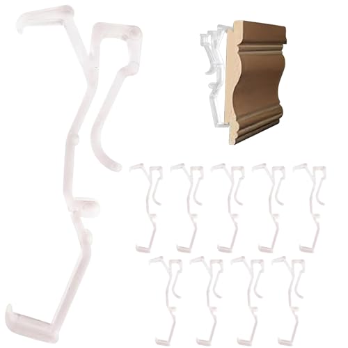 Amazing Drapery Hardware 2.5 Inch Clear Valance Clips for Blinds & Window Shades, 10-Pack - Hunter Douglas WoodMates and Chalet Woods Replacement, Faux Wood & Metal Treatments