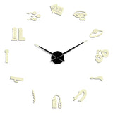 Sex Toys DIY Creative Different Frameless Luminous Wall Clock Home Decoration Modern Gifts（47 inch）