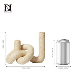 DN DECONATION Knot Shaped Taper Candle Holders, Boho Candlestick Holders