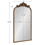 Kate and Laurel Arendahl Traditional Arch Mirror, 19 x 31 , Gold, Baroque Inspired Wall Decor