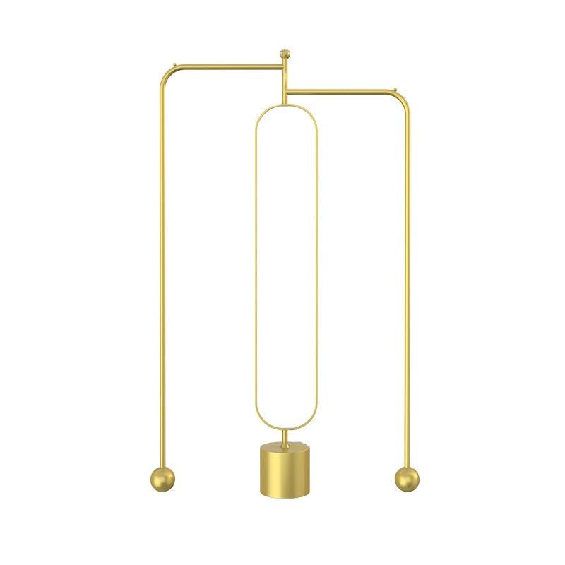 Decorative Rotating Bedroom Floor-Standing Mirror and Coat Rack Living Room Corner Full-Length Hanging Clothes Home for Living Room(Gold)