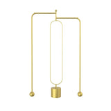 Decorative Rotating Bedroom Floor-Standing Mirror and Coat Rack Living Room Corner Full-Length Hanging Clothes Home for Living Room(Gold)