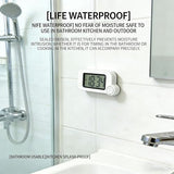 2pcs IPX7 Waterproof Kitchen Bathroom Clock with Backlight and Quiet Operations Perfect for Students and Travelers