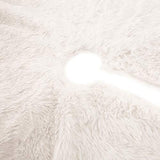 Mini Tree Skirt Small Christmas Tree Skirt White Snow Luxury Faux Fur - 15 inch Miniature Round Skirts for Tabletop/Under Xmas Tree Decorations (15 inch / 16 inches)