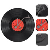 Musical Black Vinyl Record Wall Clock Battery Operated Music Room Decor Decoration Art Hanging Clocks- 11.81inch