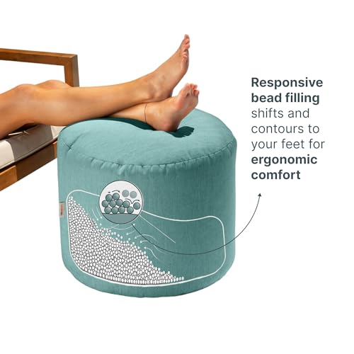 Jaxx Spring Indoor/Outdoor Bean Bag Pouf Ottoman, Lime
