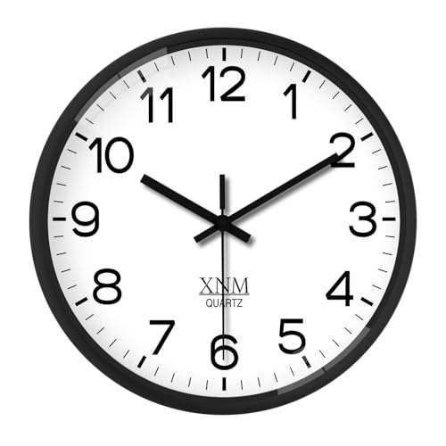 XNM 8 Inch Small White Classic Wall Clock for Living Room Bedroom Kitchen Analog Modern Clocks Battery Operated Minimalist Silent Wall Clock Non Ticking