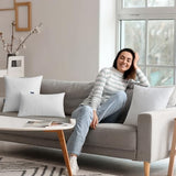 MIULEE Pillow Insert 12x20 Inch, Decorative Rectangle Throw Pillow Insert, Premium Fluffy Pillow Forms Stuffer for Sofa Couch Living Room