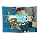 BionZax I Took Her To My Penthouse and I Freaked It Ravi Tapestry for Bedroom Aesthetic, Funny and Meme Tapestries for College Dorm and Living Room - Small Size 30"x40"