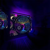 AACKart Blacklight Tapestry for Bedroom - Spiritual Tree of Life Wall Tapestry Glow in the Dark Wall Hanging 59.1 x 51.2 inches
