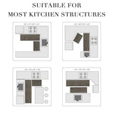 Kitchen Rugs Sets of 2, Non Slip Kitchen Mats for Floor, Black