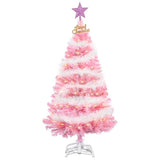 4FT Artificial Christmas Tree, Xmas Pine Tree with Metal Xmas Tree Stand,Pink Christmas Tree for Holiday, Home, Office, Party Decoration
