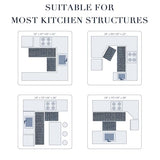 Kitchen Rugs Sets of 2, Non Slip Kitchen Mats for Floor, Navy Blue