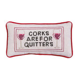 Mud Pie Corks Mini Needlepoint Pillow