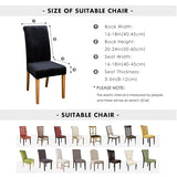FORCHEER Velvet Dining Room Chair Covers Set of 6 Black Stretch Kitchen Chair Slipcovers Washable Removable