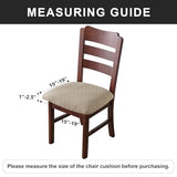 Genina Waterproof Seat Covers for Dining Room Chairs Covers Dining Chair Cover Kitchen Chair Covers (Khaki, 4 Pcs)