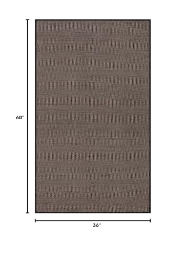 Lahome Farmhouse Entryway Rug, 3x5 Washable Area Rugs for Living Room Black