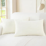 CaliTime Decorative Couch Throw Pillow Covers 26 X 16 Inches Cream