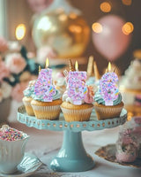 Unicorn Themed Birthday Candles,Number 5 Cartoon Birthday Party Supplies,Birthday Decorations for Gir,2.87 inch Cake Topper Decorations (Unicorn Themed, Number 5)