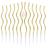 PHD CAKE 48-Count Gold Spiral Long Thin Metallic Birthday Candles, Cake Candles, Birthday Parties, Wedding Decorations, Party Candles