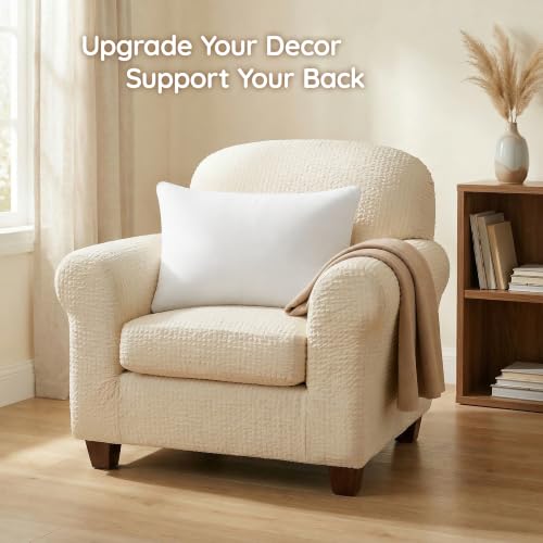 AM AEROMAX 12x32 Memory Foam Throw Pillow Inserts, 2 Pack, Lumbar, White
