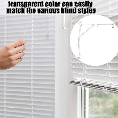 Patelai Valance Clips Plastic Vertical Blinds Brackets 3.5 Inch Vertical Blinds Clear Plastic for Shutters Parts Accessory Components(8 Pieces)