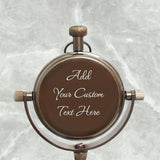 Personalized Merry Engraved Brass Table Clock ~ Vintage Double-Sided Desk Clock with Custom Message ~ Unique for Him, Her, Couple, or Family