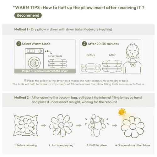 Sioloc Yellow Flower Pillow, Decorative Throw Pillow for Bed, Cute Daisy Flower Shaped Floor Cushion for Pet, Couch & Room Decor (15.7 Inch)