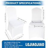 100 Pieces White Chair Covers - Versatile Stretch Polyester Spandex Dining Chair Slipcovers for Dining, Party, Wedding, Banquet, and More