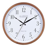 La Crosse Technology Atomic Analog Wall Clock, Wood, 12.80" (404-50447)