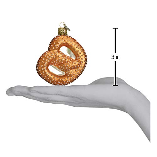 Old World Christmas Pretzel Glass Blown Ornament for Christmas Tree, Handcrafted Holiday Decoration, Food Collection