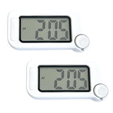 2pcs IPX7 Waterproof Kitchen Bathroom Clock with Backlight and Quiet Operations Perfect for Students and Travelers