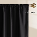 NICETOWN 100% Black Out Curtains 84 inch Long for Living Room, Rod Pocket Blackout Window Treatment Thermal Curtains & Drapes for Bedroom, W52 x L84, 2 Panels