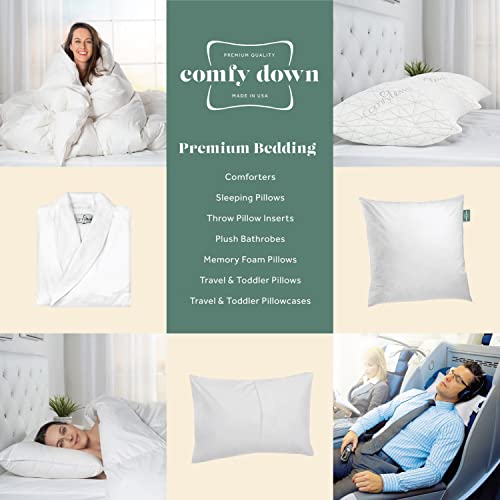 ComfyDown Down and Feather Diameter Round Decorative Pillow Insert, Sham Stuffer - Made in USA (18")