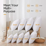 Acanva Throw Pillow Insert Premium Stuffer Sham Square Form for Decorative Cushion Bed Couch Sofa Chair