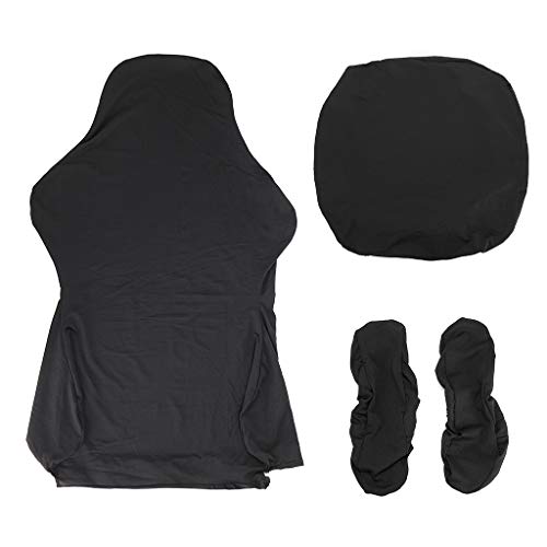 BTSKY Ergonomic Office Computer Game Chair Slipcovers Stretchy Polyester Covers for Reclining Racing Gaming Gaming Chair Black (No Chair)