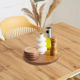 10 Inch Acacia Wood Round Tray, Wooden Decorative Coffee Table Tray Centerpiece Candle Holder for Farmhouse Kitchen Dining Room Home Bathroom Decor Coffee Table Decor and Accessories