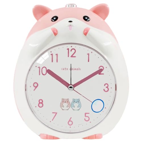 Kids Alarm Clock, Analog Alarm Clocks, Cute Cartoon Decorative Small Desk Clock for Bedroom, Bedside, Living Room, Shelf, Not Include Battery