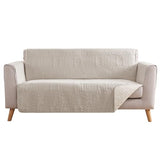 Beige Loveseat Covers for 2 Cushion Couch, Water-Repellent Quilted Covers for Sofa, Machine Washable Love Seat Couch Covers, Pet Friendly Loveseat Slipcovers (Loveseat 48", Beige Cream)