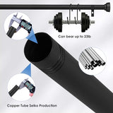 Curtain Rods for Windows 66 to 120 Inch(5.5-10 Feet),Black 1'' Diameter Drapery Rods with End Cap Style Design,Modern Adjustable Heavy Duty Curtain Rod,Size:32''-120''