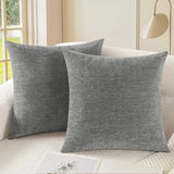 CaliTime Decorative Couch Throw Pillow Covers 20 X 20 Inches Medium Grey