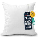 Foamily Couch Pillows Inserts 18x18 Premium Decorative Pillows for Couch, Bed & Living Room, Soft Fluffy Throw Pillow Inserts for Home Decor