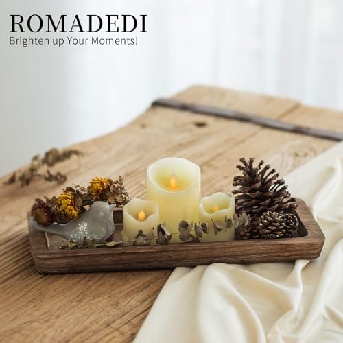 Romadedi Wooden Decorative Tray Candle Holder