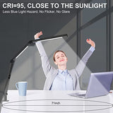 LED Desk Lamp with Clamp, Architect Desk Lamp with Dual Light and Adjustable Swing Arm, Clip-on Eye-Care 4 CCT Modes & 5 Brightness Levels Table Light Modern Computer Lighting for Home Office