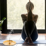 3 in 1 Incense Burner - 6.7 Inch Brass Incense Holder for Incense Sticks/Coil Incense/Incense Cones - Metal Gourd-Shaped Ash Catcher for Meditation Yoga Room Home Decor ZX11M