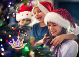 WaaHome Metal Crown Christmas Ornaments Purple and Gold Queen Crown Keepsake Ornaments for Christmas Tree Decorations Gifts for Women Girls Mom Sisters Kids