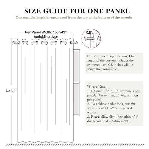 RYB HOME Blackout Doorway Curtain, Privacy Door Curtain for Closet, Thick Linen Thermal Insulated Room Darkening Grommets Drape for Front/Storage Room/Bedroom, Linen, W42 x L80, 1 Panel