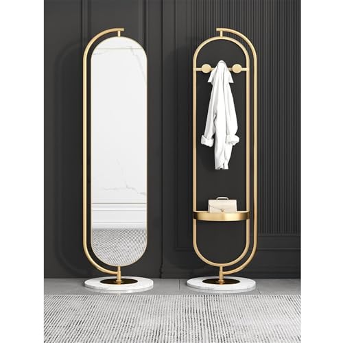 FKEE55UED Floor Luxury Floor-Standing Bedroom Mirror Rotating with Storage Full-Length Dressing Mirror