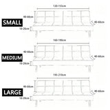 All-Inclusive Futon Armless Cover Anti Scratch, Removable Armless Futon Cover 3/2/1 Seater Stretch Sofa Bed Slipcover, Small Checks Jacquard Fabric, Washable Sofa Bed Cover Futon,I,L1