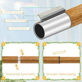 Boho Wood Curtain Rods For Windows 48 to 84 Inches, 1 Inch Heavy-Duty Adjustable Decorative Curtain Rods With Branches Leaves Hollow Finials for Bedrooms and Living Rooms In Farmhouses.